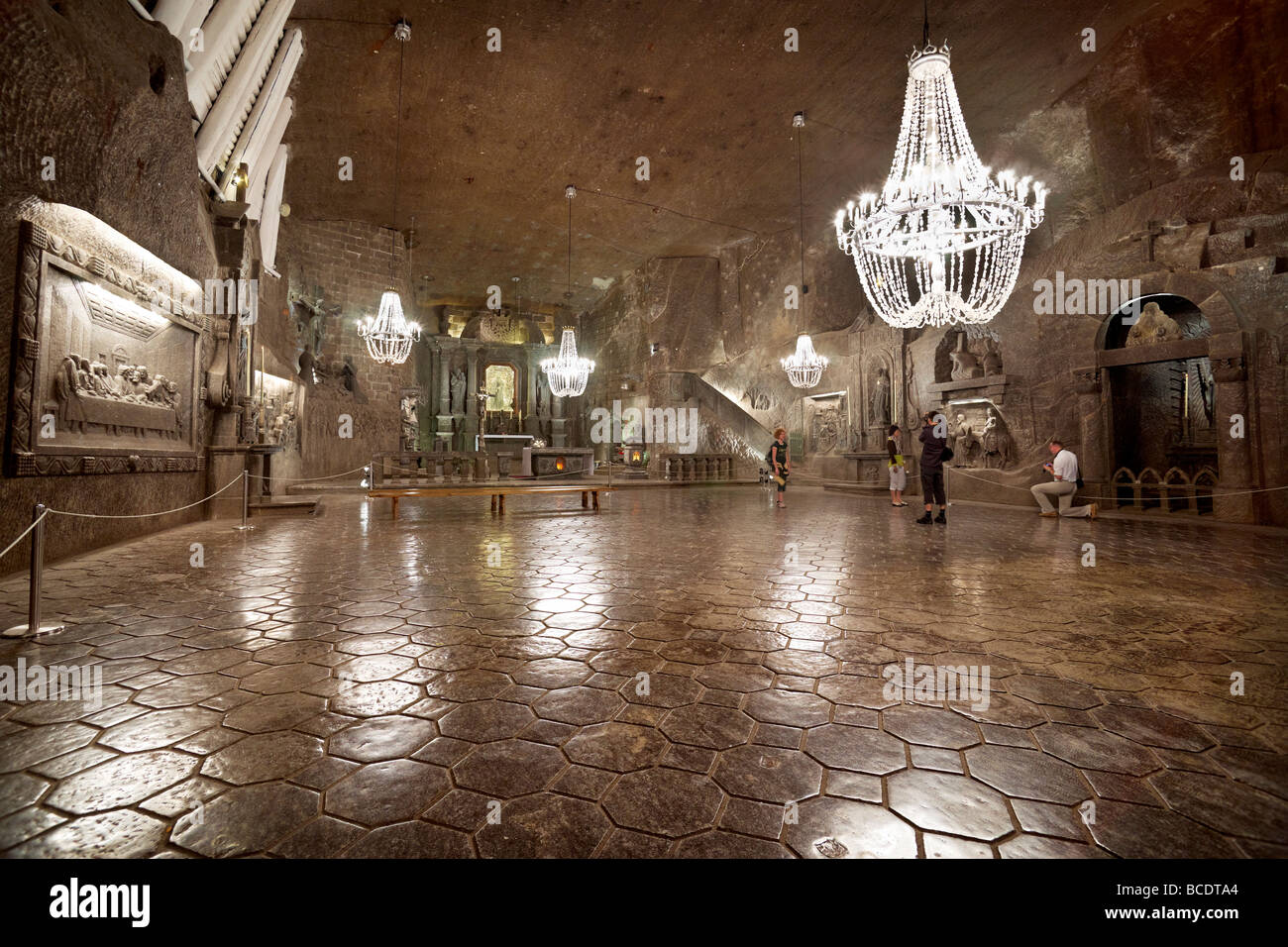 Wieliczka Salt Mine, The Chapel of St. Kinga, Cracow, Poland UNESCO Stock Photo