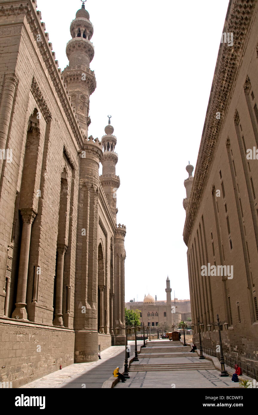 Cairo Egypt sultan hassan mosque ali rifai mosque Stock Photo