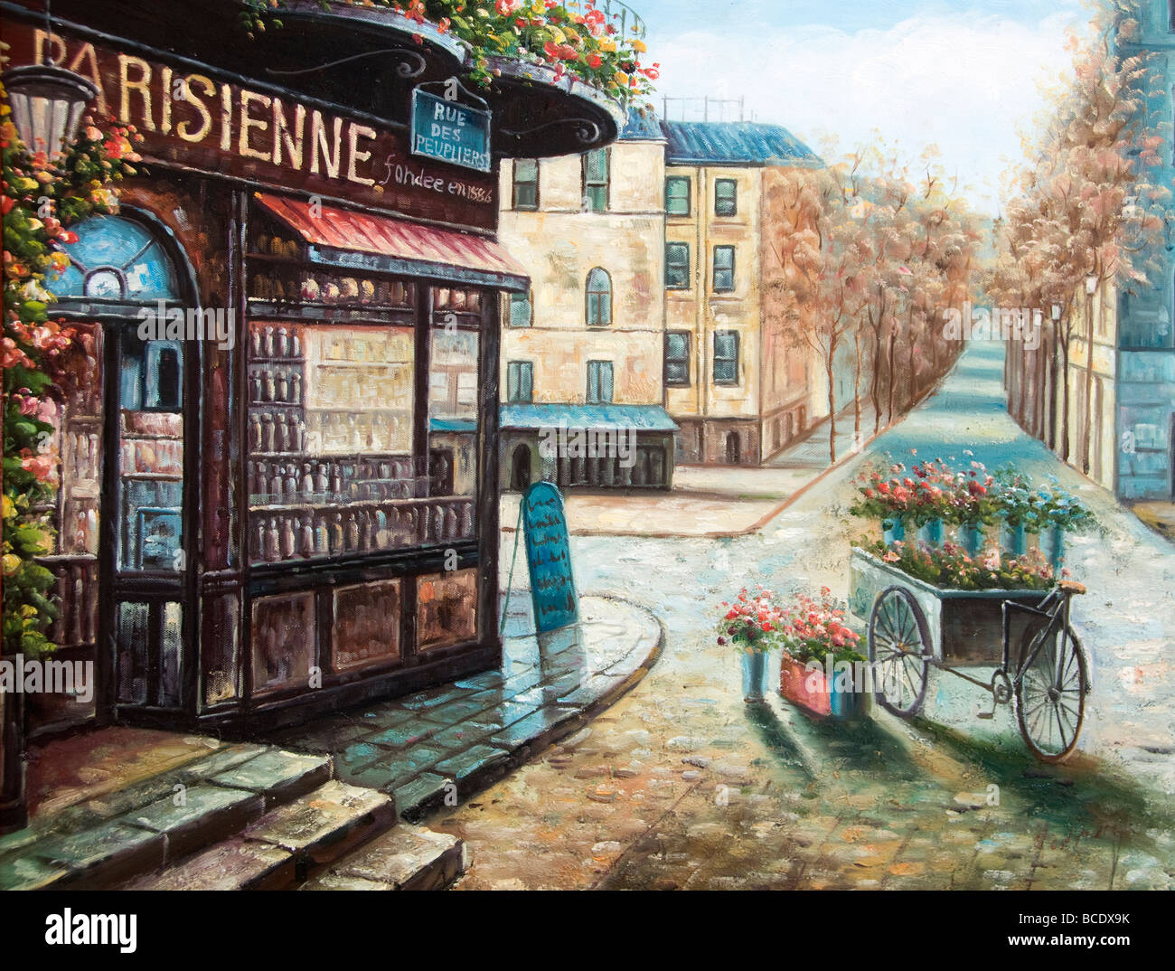 Place du Tertre Montmartre paris painter painting Stock Photo