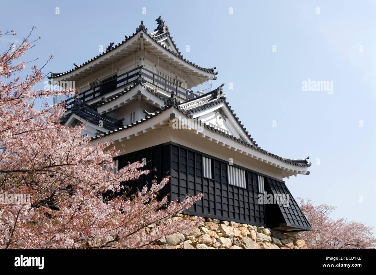 Hamamatsu Castle is a reconstructed Hirayama-style building in Shizuoka Prefecture, also known as Shussei Castle Stock Photo