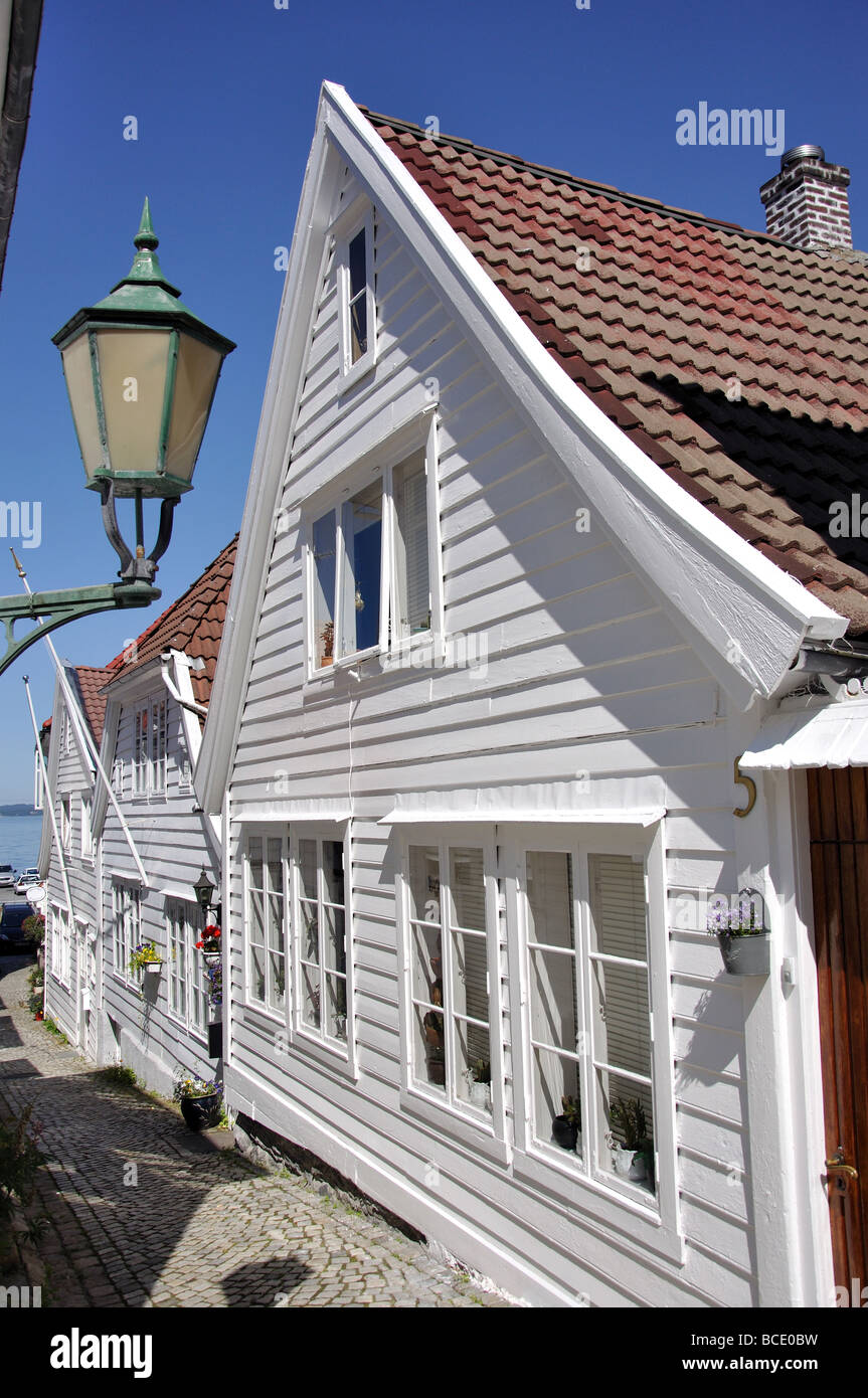 18th century wooden houses, Skuteviken, Bergen, Hordaland, Norway Stock Photo