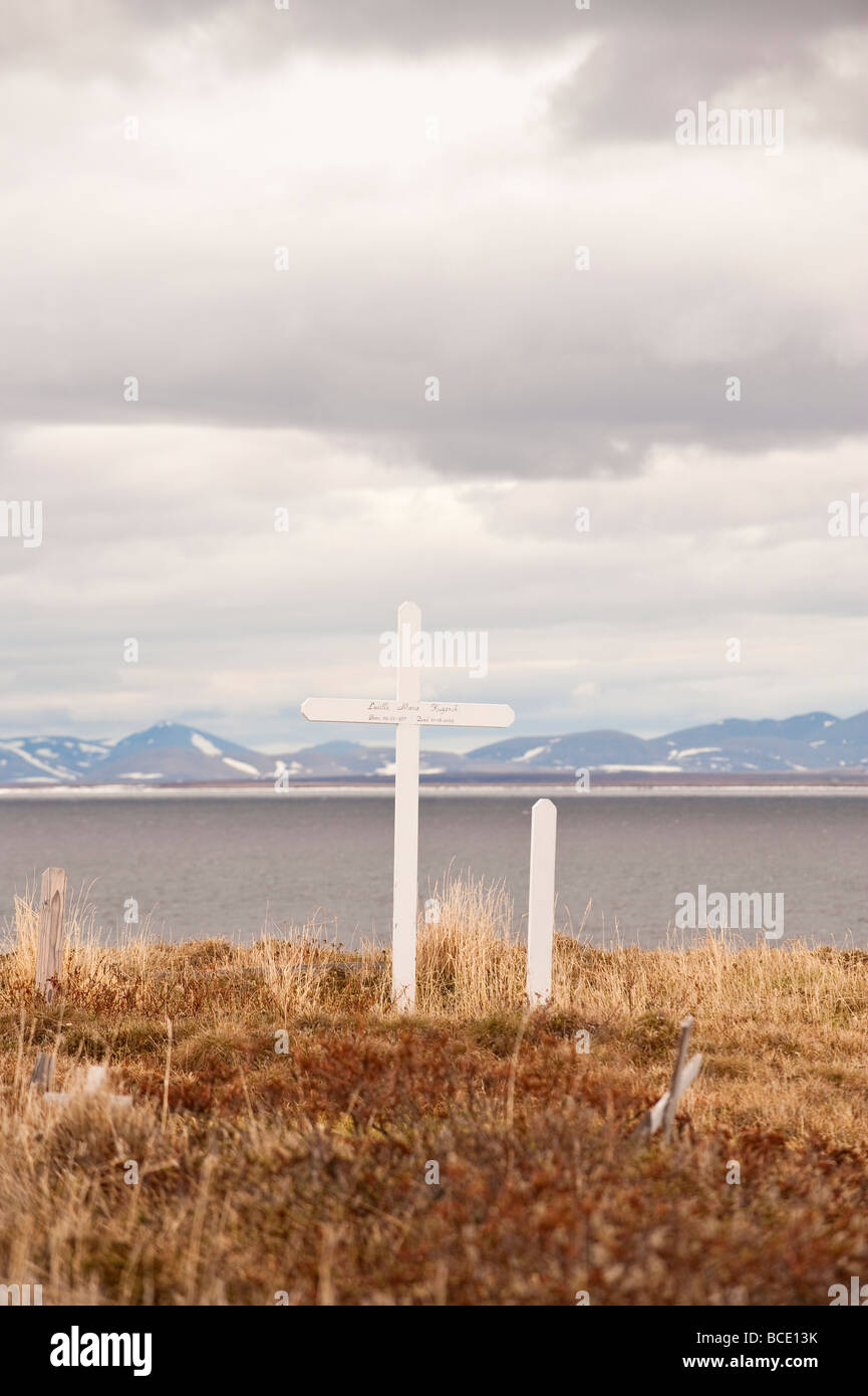 AN OLD CEMETERY ALONG THE BERING SEA TELLER ALASKA Stock Photo Alamy