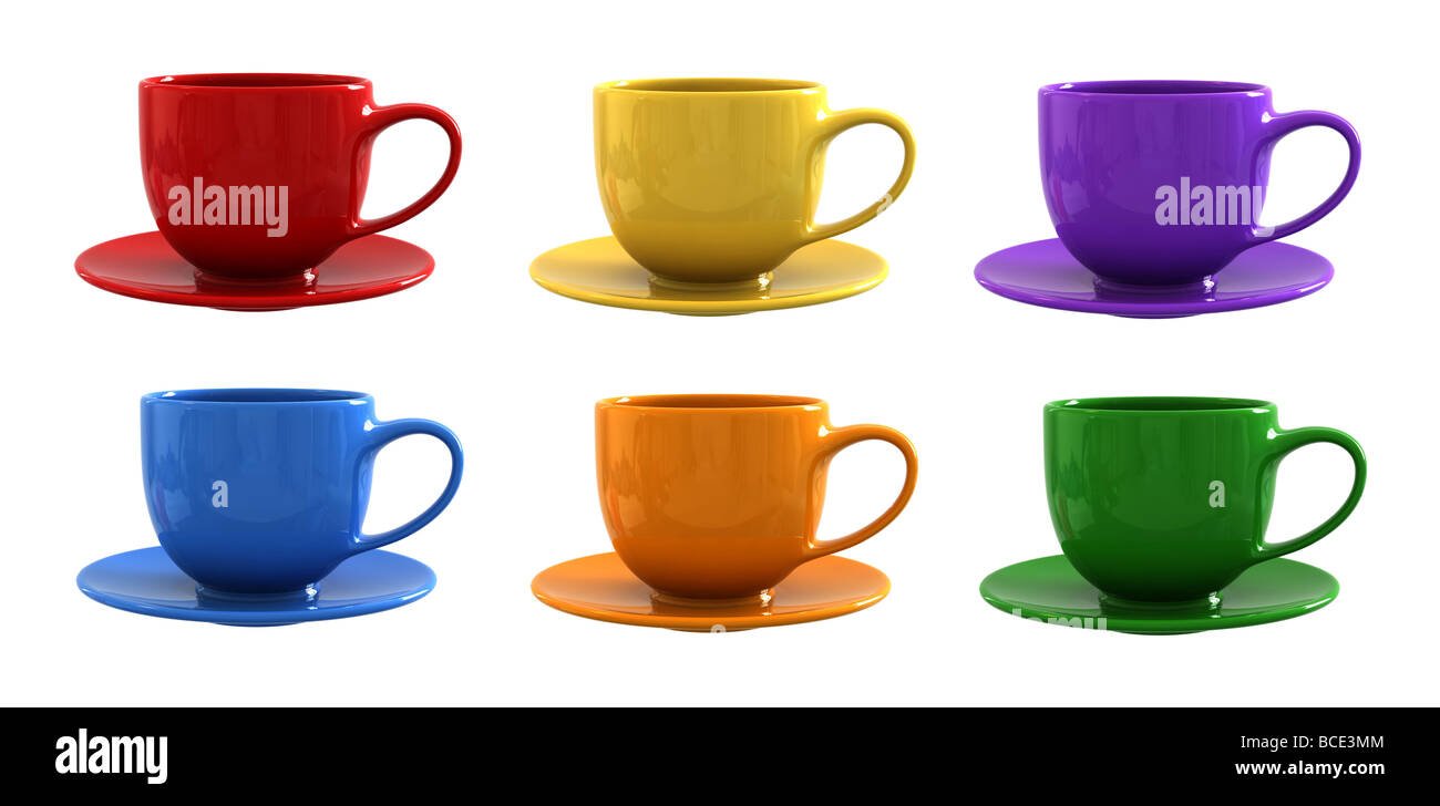 Cups and saucers Stock Photo Alamy