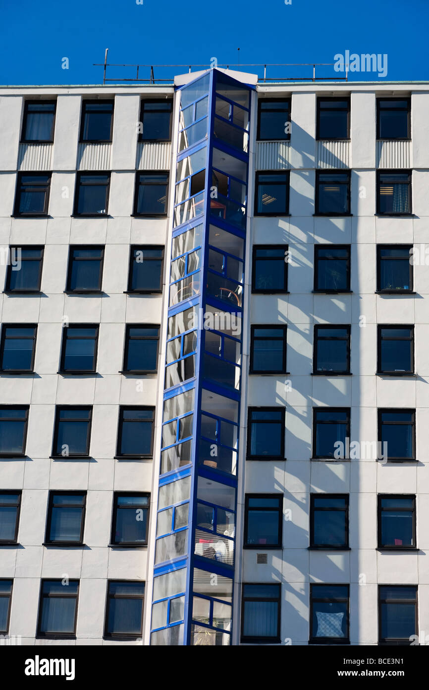 Apartment building with balconies Stock Photo - Alamy