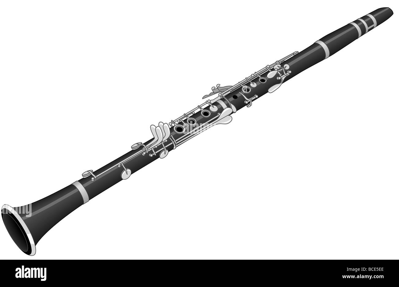 B-flat clarinet. Stock Photo