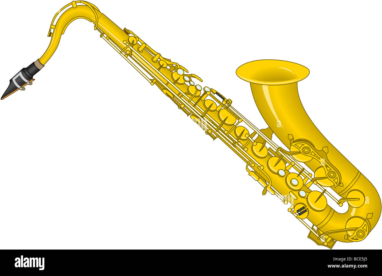 Tenor saxophone. Stock Photo