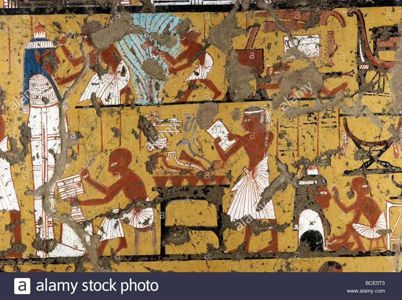 Thebes Tomb Wall Painting Stock Photos & Thebes Tomb Wall Painting