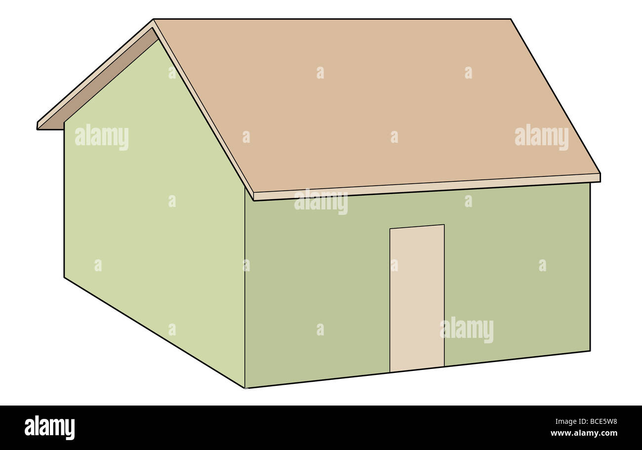 Illustration of a house. Stock Photo