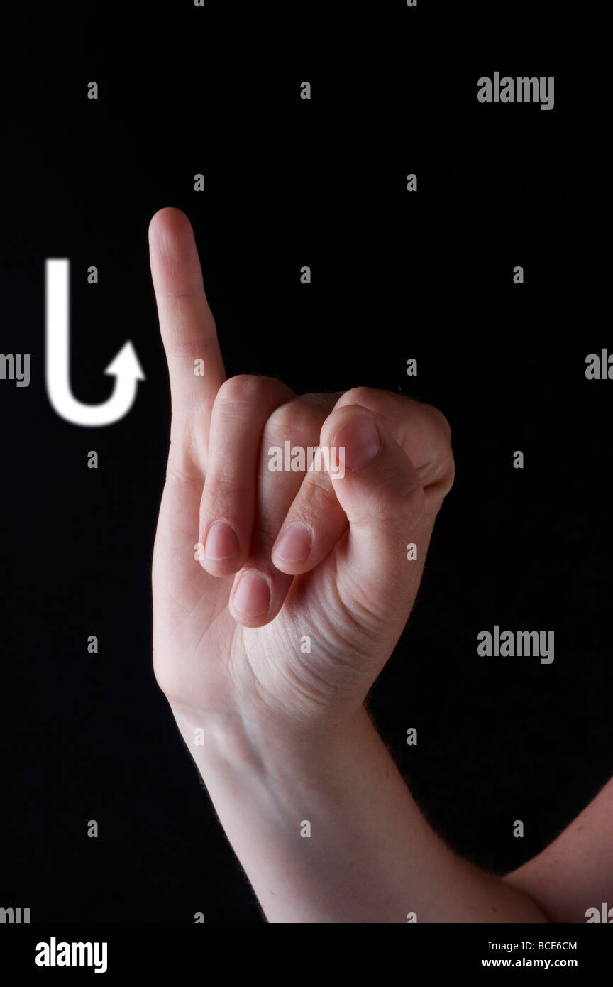 American Sign Language letter J Stock Photo Alamy