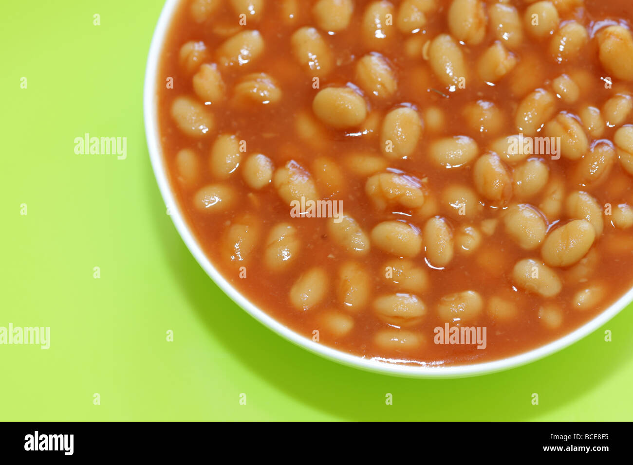 Bowl of Baked Beans Stock Photo Alamy