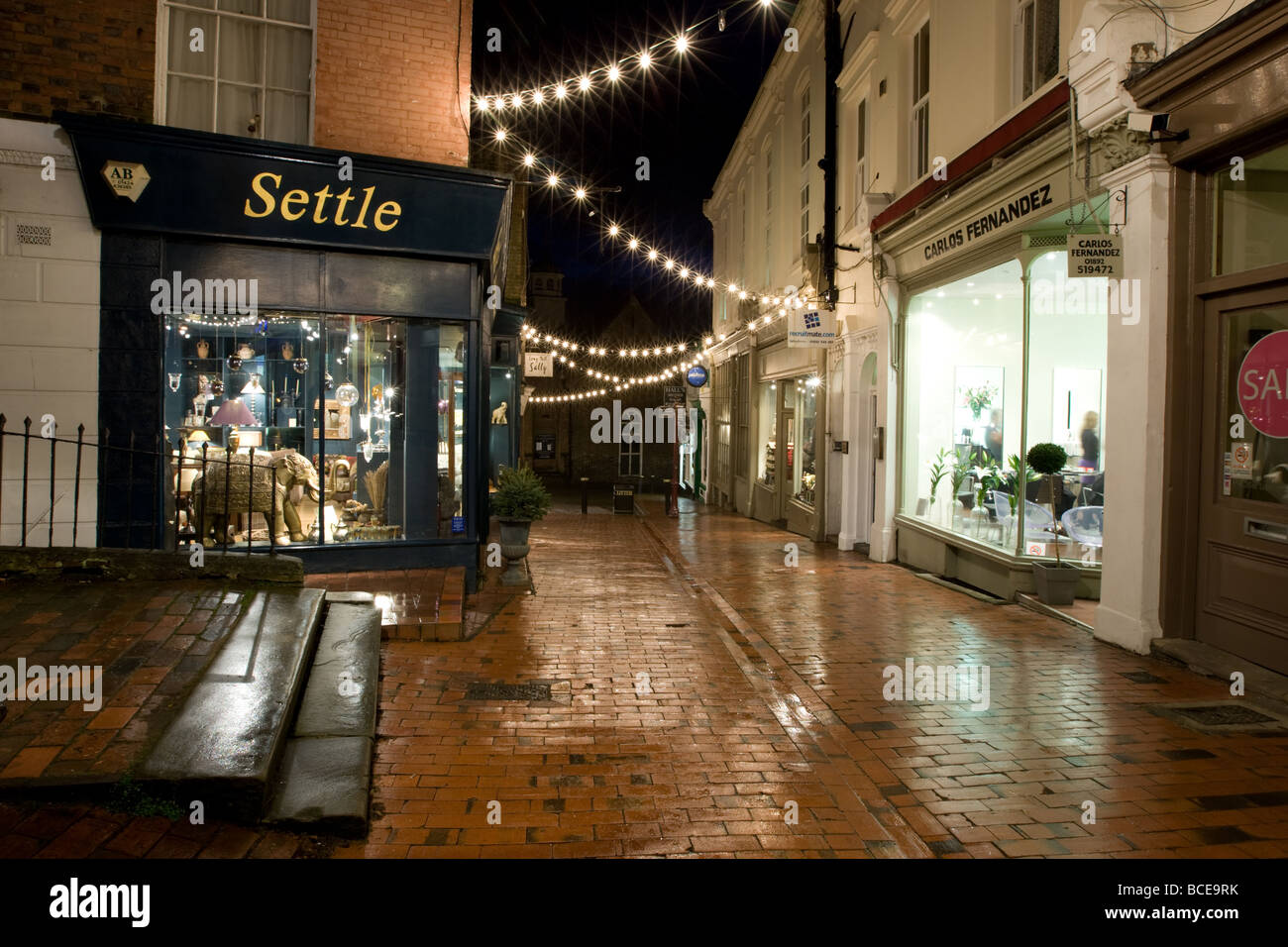 Chapel Place, Royal Tunbridge Wells, Kent, at night Stock Photo Alamy