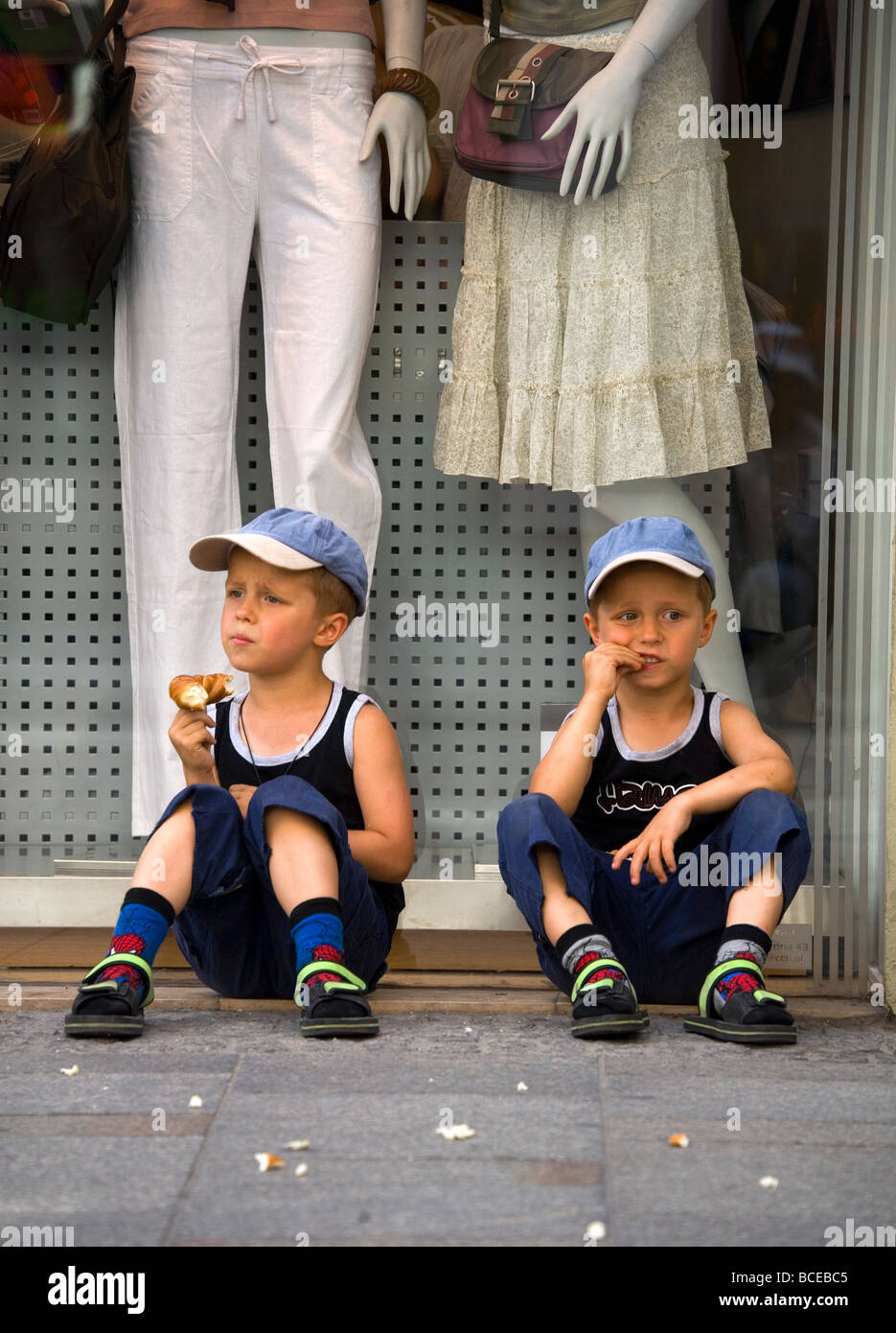 Poland Krakow people boys Stock Photo Alamy