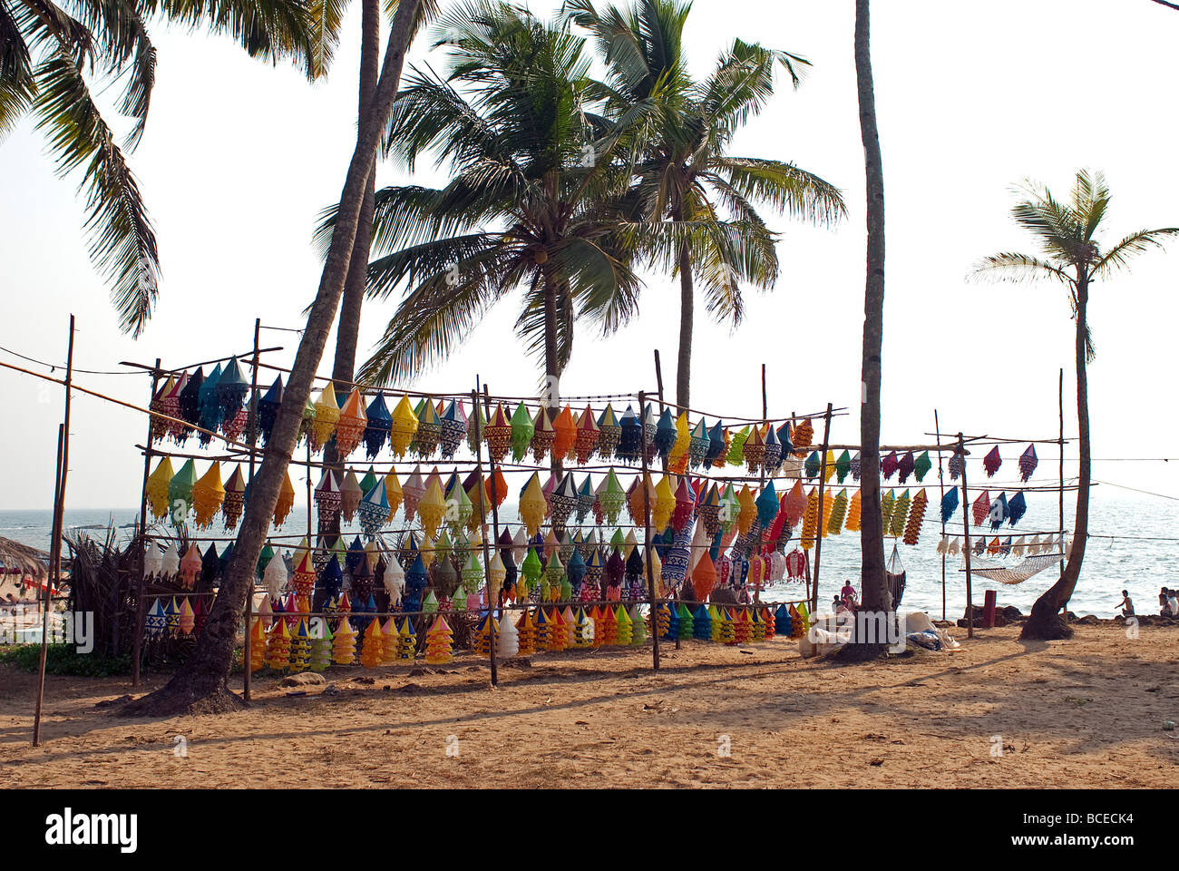 India, Goa, Anjuna market. Market stall Stock Photo Alamy