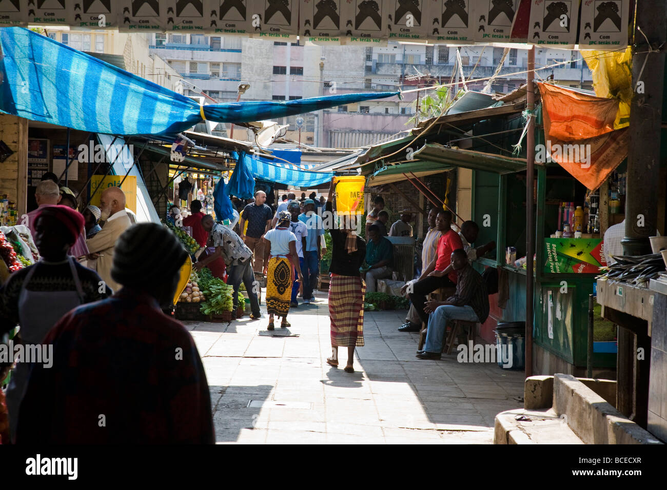Mozambique, Maputo. The Central Market, commonly known as Mercardo Central, is on Avenida 25 de Abril. Stock Photo