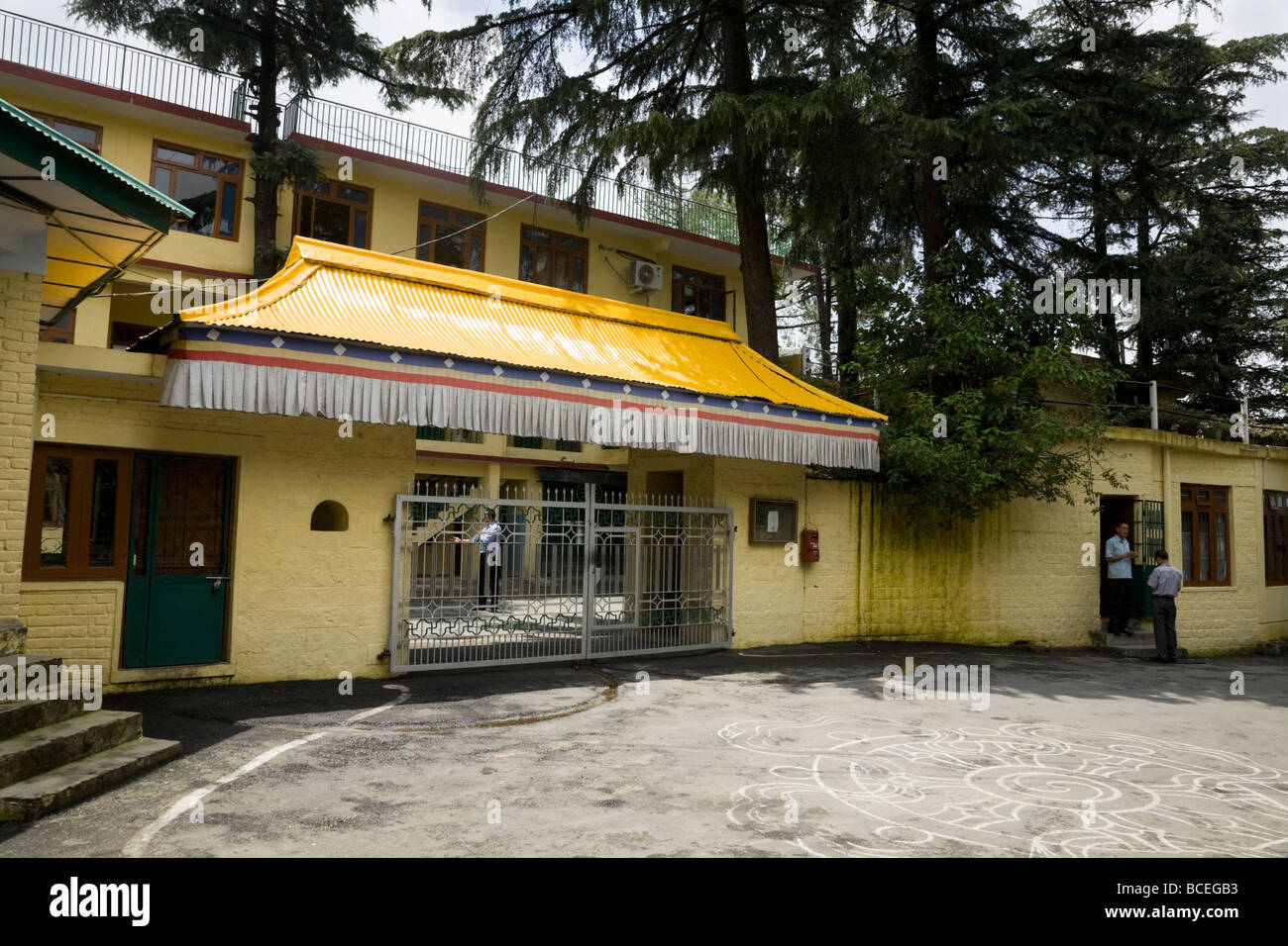 The private residence of 'His Holiness The Dalai Lama' in the Tsuglagkhang Complex. McCleod Ganj. Himachal Pradesh. India. Stock Photo