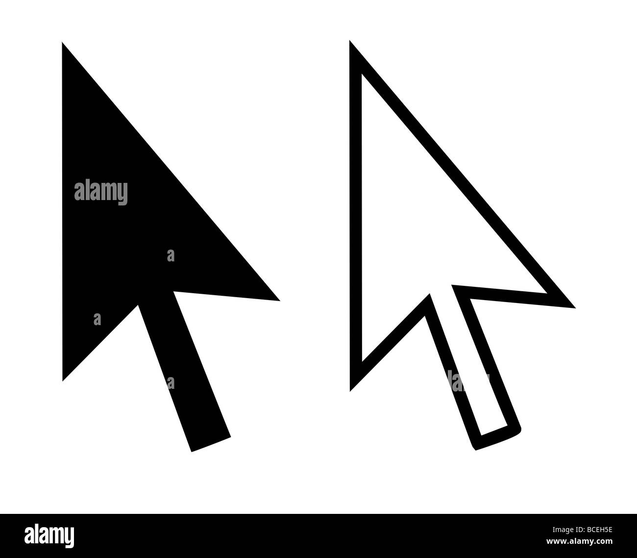 Pointing cursor Black and White Stock Photos & Images - Alamy