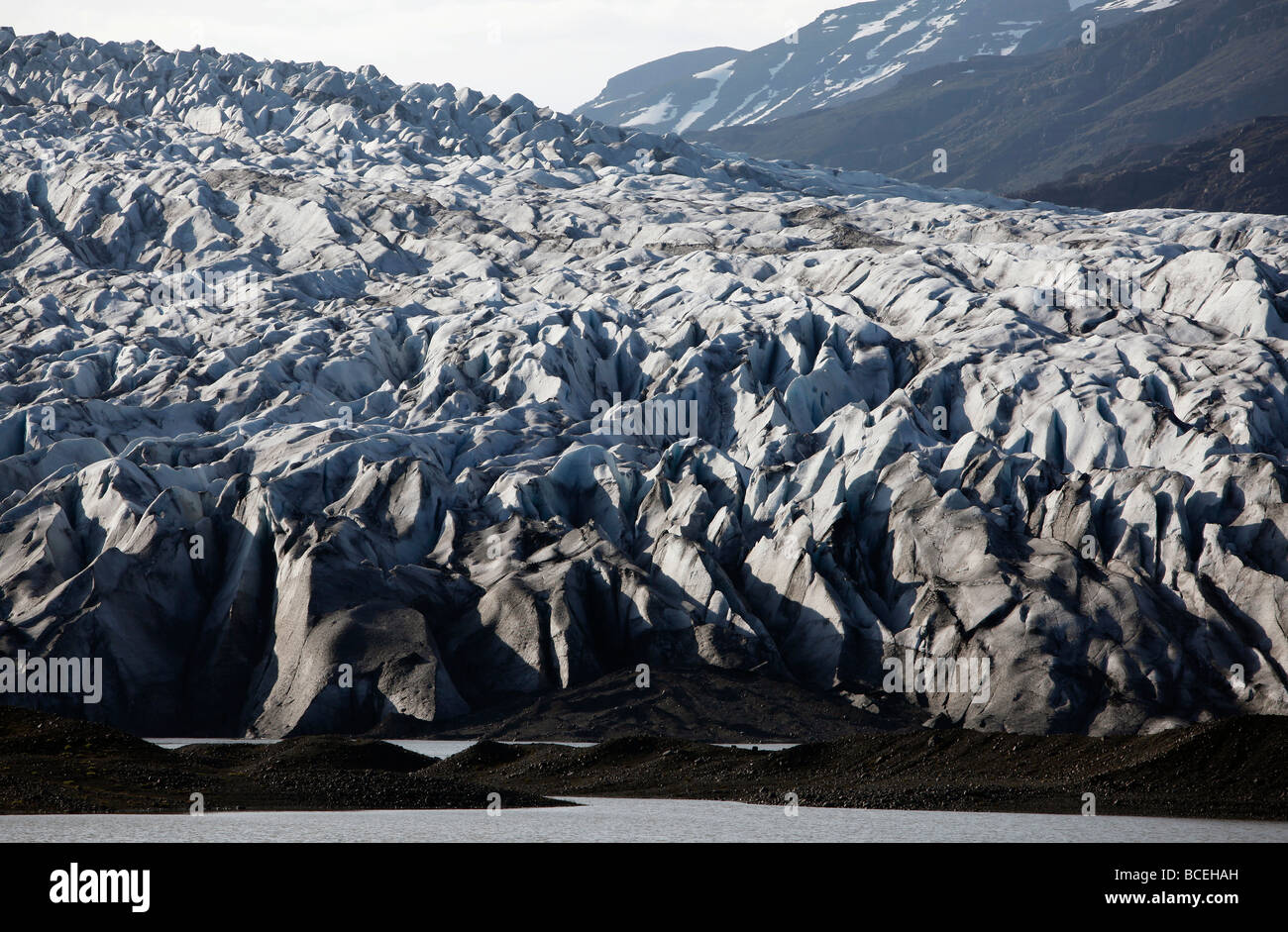 Fláajökull, glacier near Höfn in southeast Iceland. Stock Photo