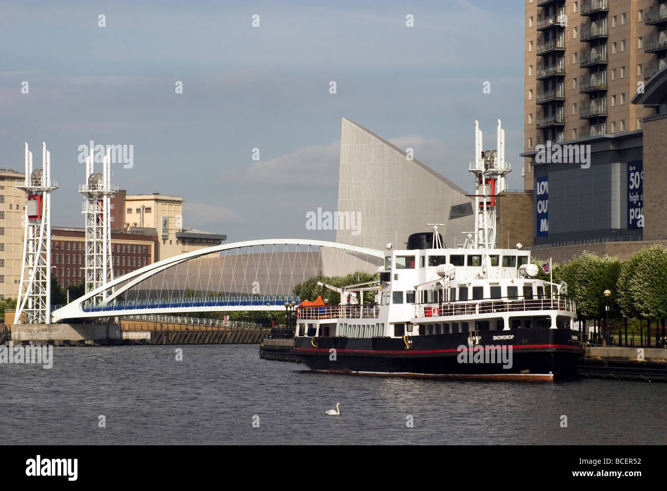 Manchester Ship Canal, Salford Quays, Manchester Stock Photo