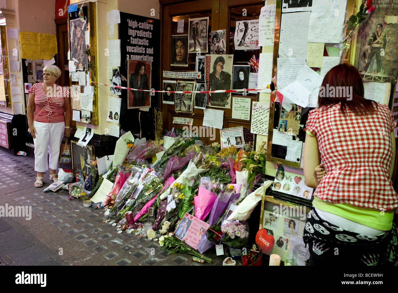 Michael Jackson Memorial in London West End Stock Photo