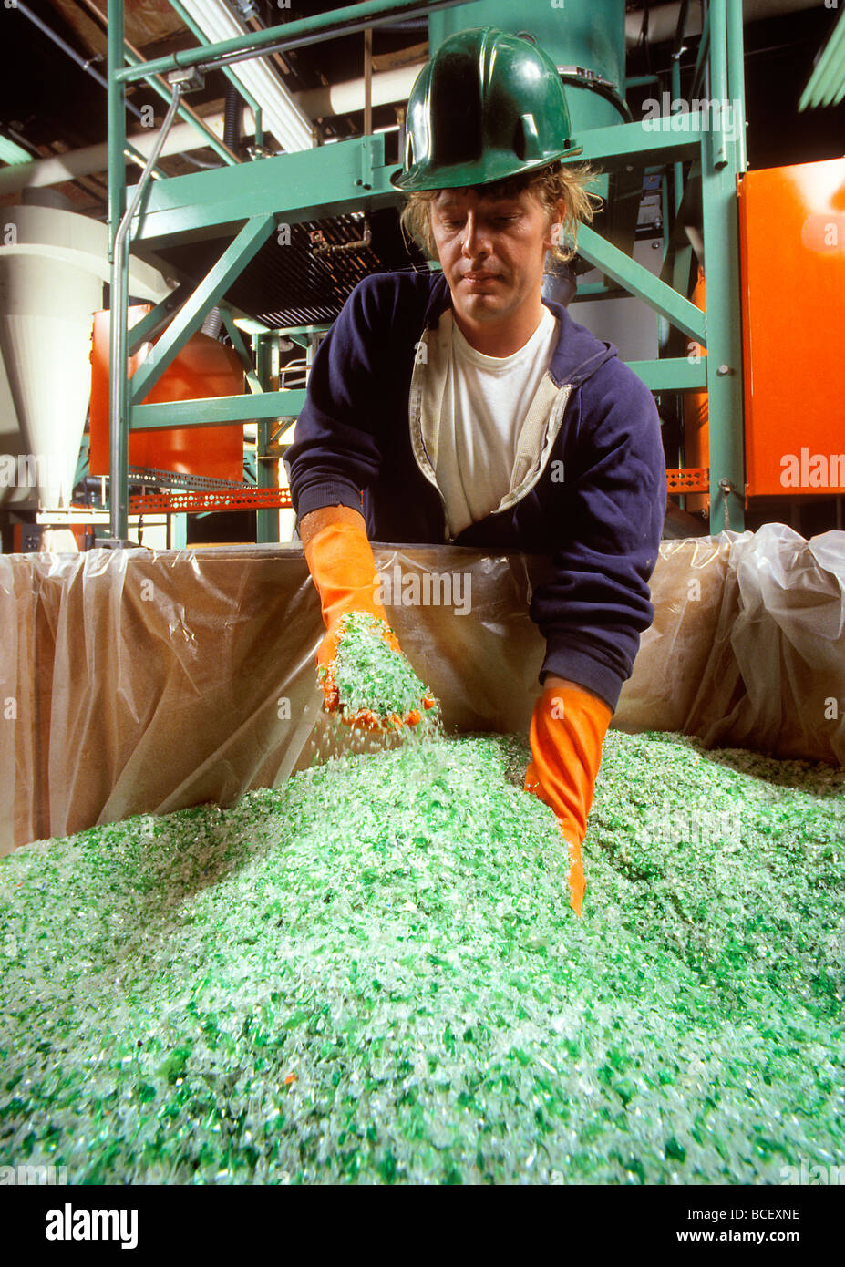 Plastic Recycling Shredded Polyethylene Terephthalate PET Released Jim Leahey Stock Photo