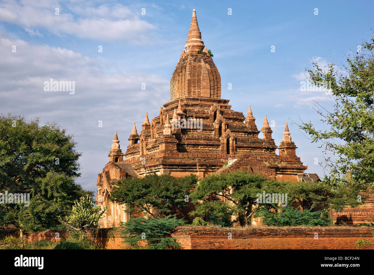 Myanmar. Burma. Bagan. One of the Seinnyet Sisters   temples built at Bagan in the 12th century. Stock Photo