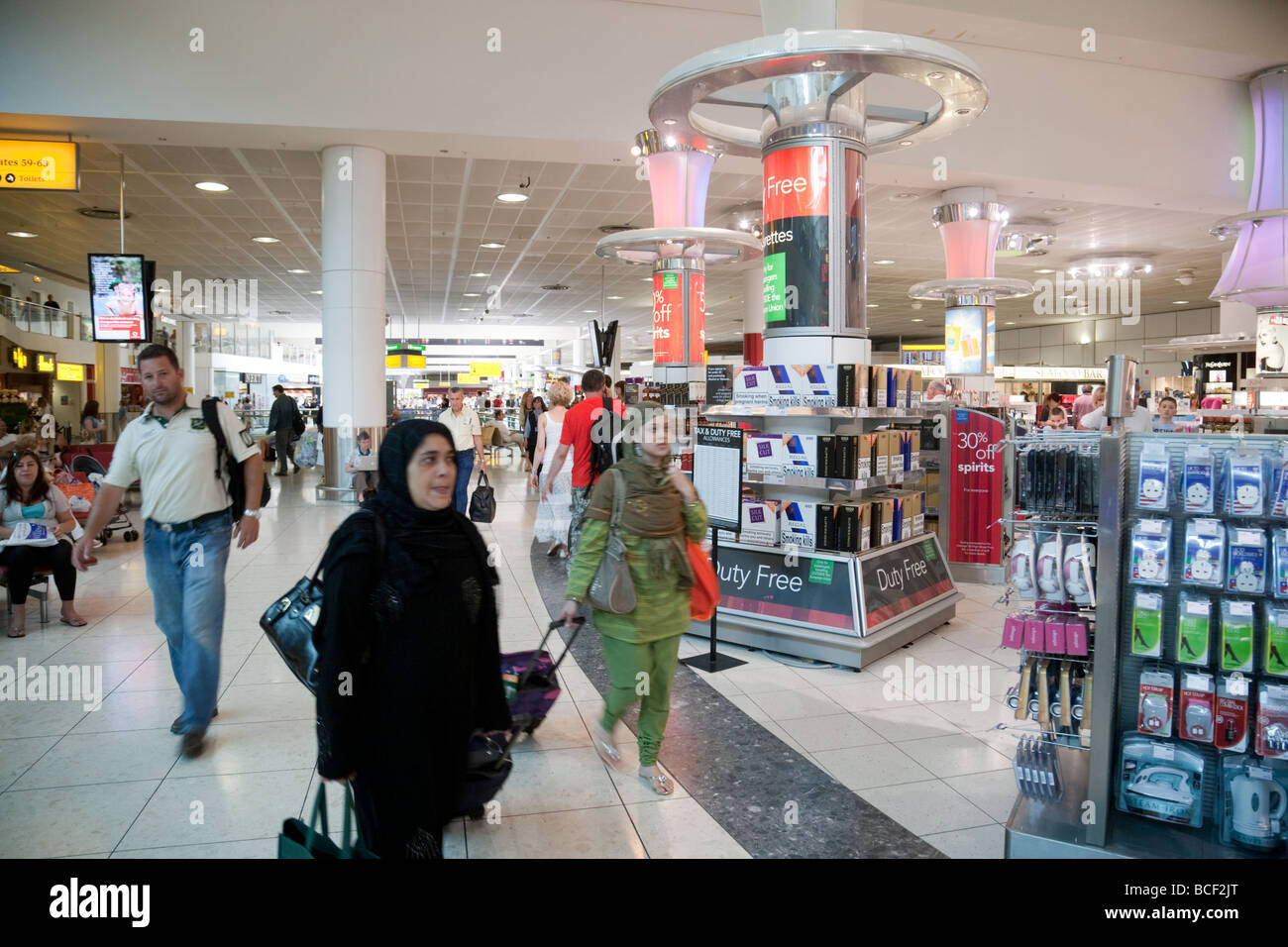 Scene in the Duty Free shop, Departure Lounge, North Terminal, Gatwick