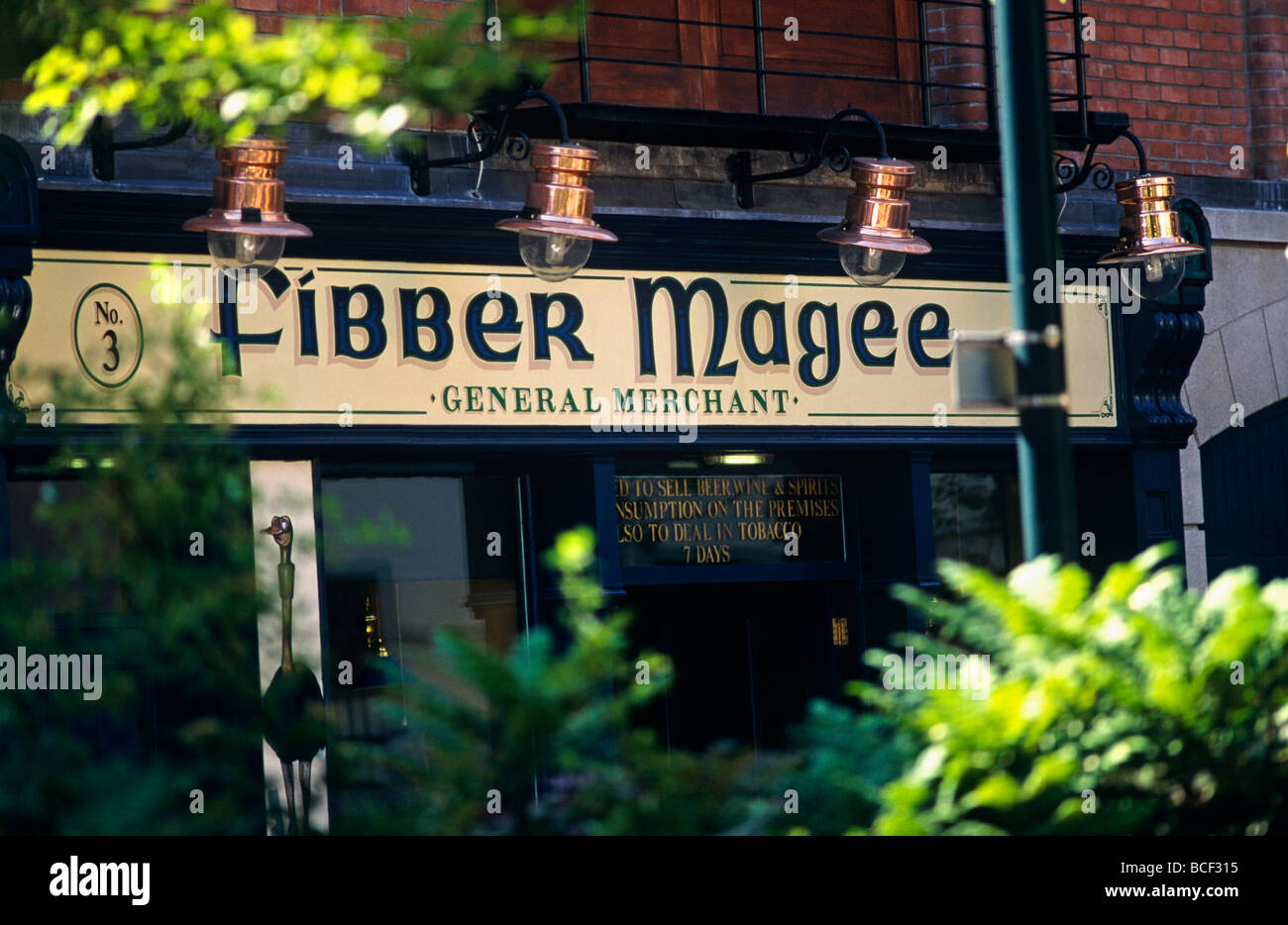 Northern Ireland, Belfast. Fibber Magee's general store, City of Belfast, Northern Ireland, U.K