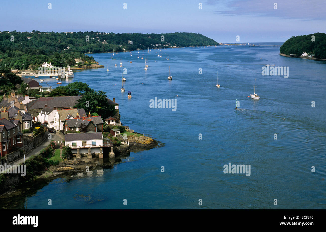 Wales. The Menai Strait, Anglesey, North Wales. A narrow stretch of water which separates