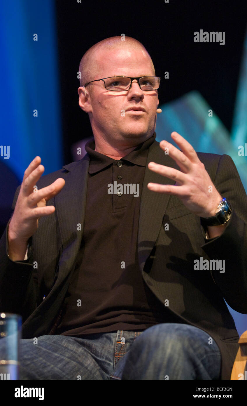 Chef Heston Blumenthal pictured at Hay Festival 2009 Stock Photo Alamy