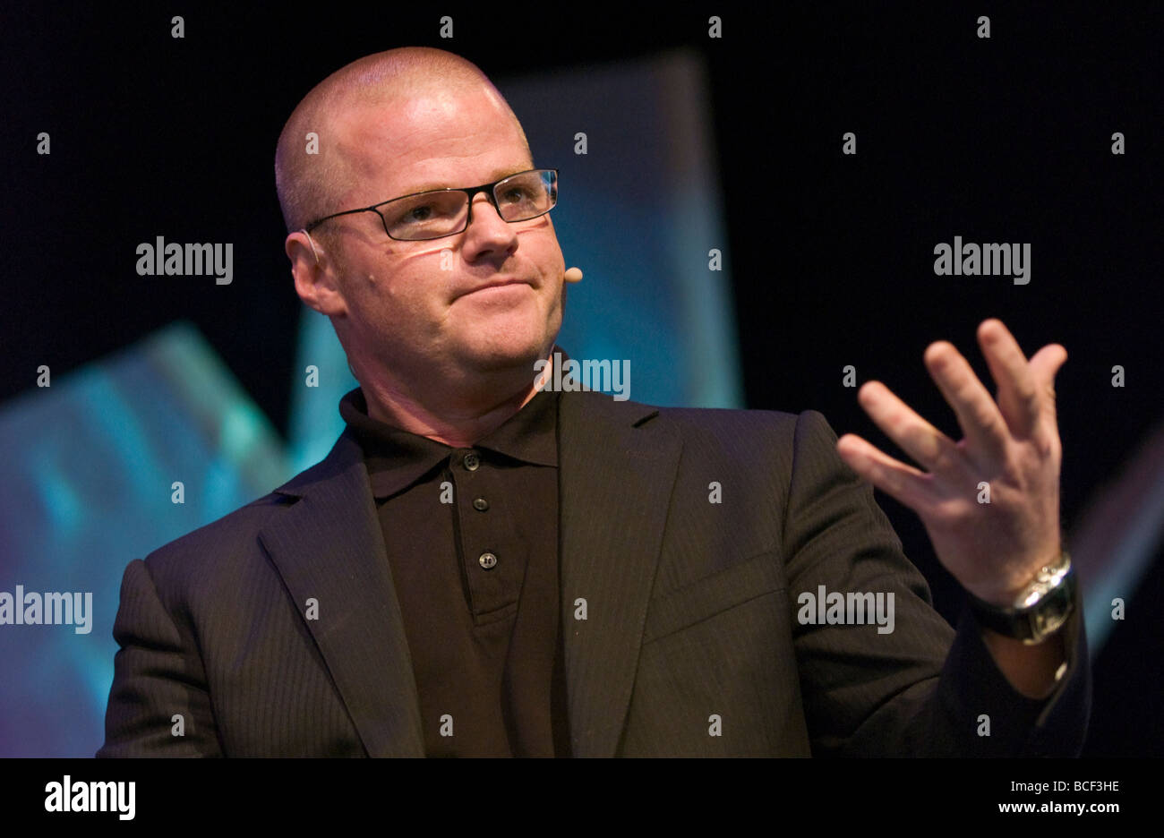 Chef Heston Blumenthal pictured at Hay Festival 2009 Stock Photo