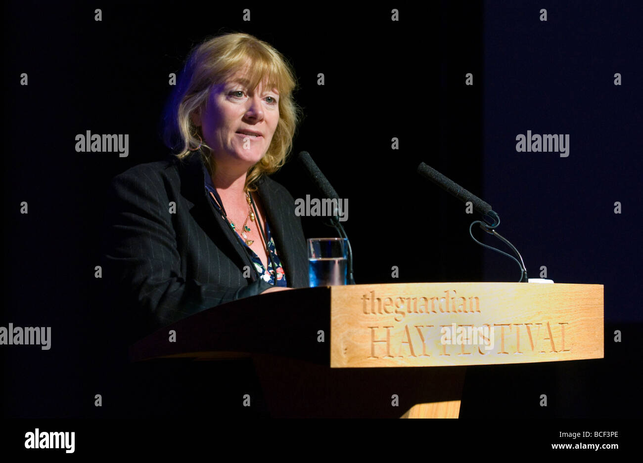 Documentary filmaker and writer Hannah Rothschild pictured speaking at Hay Festival 2009 Stock Photo