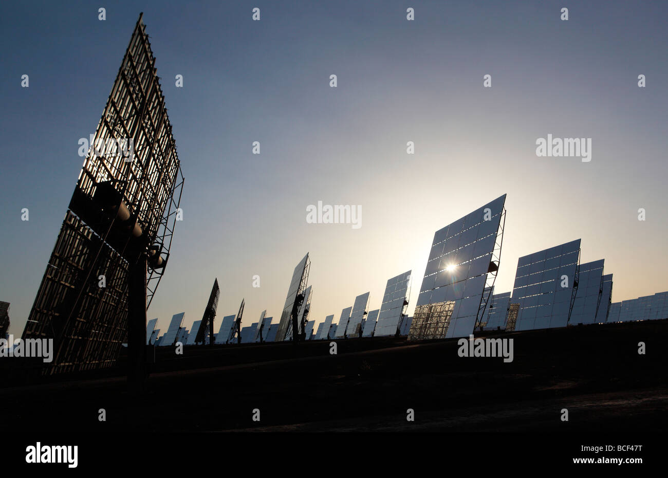 Electric plant built by the Spanish company Abengo in Sanlucar la Mayor, near Seville, Spain Stock Photo