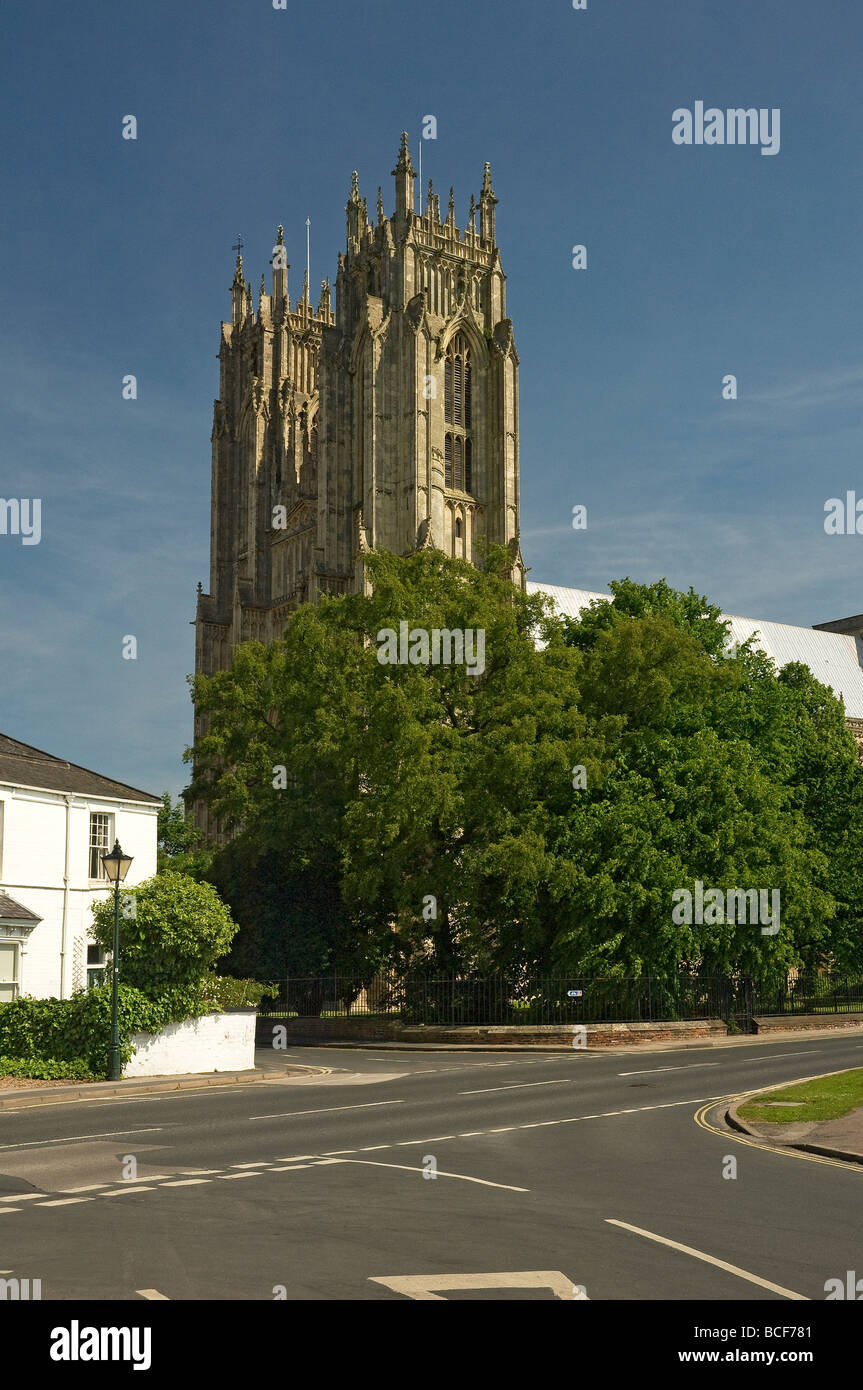 West Towers of Beverley Minster East Yorkshire England UK United Kingdom GB Great Britain Stock Photo