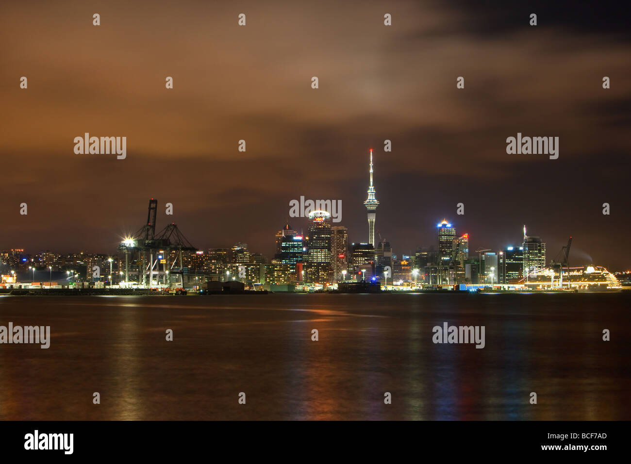 Auckland by Night Stock Photo