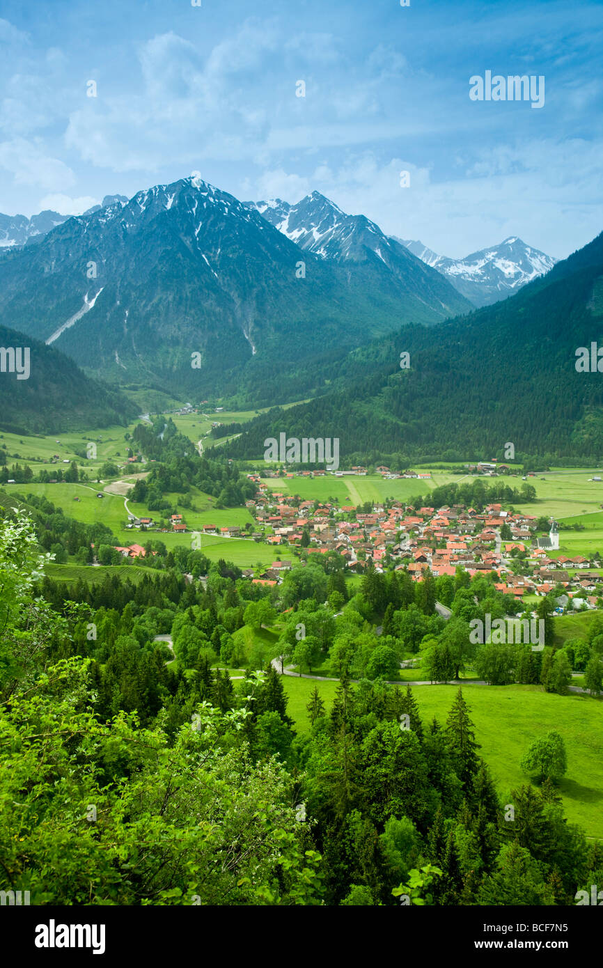 Germany, Bayern/Bavaria, Deutsche Alpenstrasse, Bad Hindelang and Allgau Alps Stock Photo