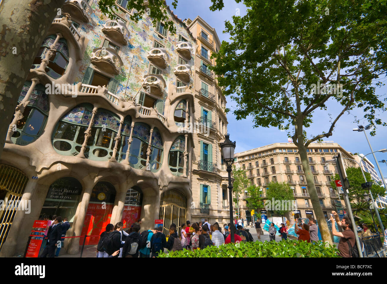 Spain, Barcelona, Casa Batllo (by Antoni Gaudi) Stock Photo