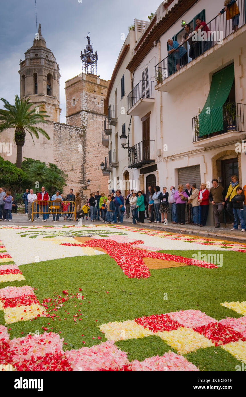 Spain, Catalunia (Catalunya), Sitges, Corpus Christi Celebrations Stock