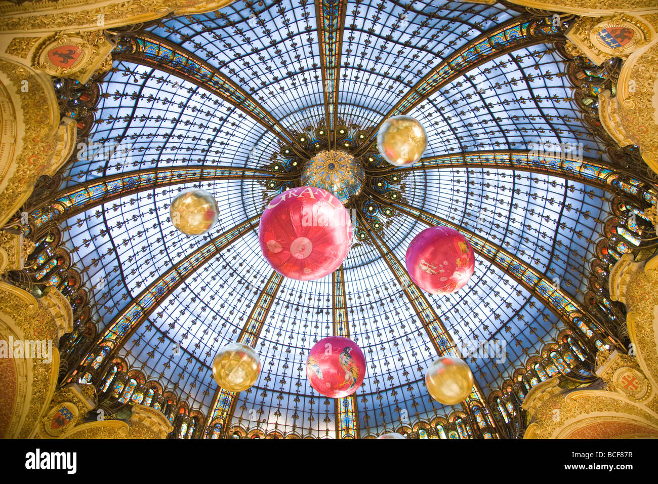 France, Paris, Galleries Lafayette department store Stock Photo