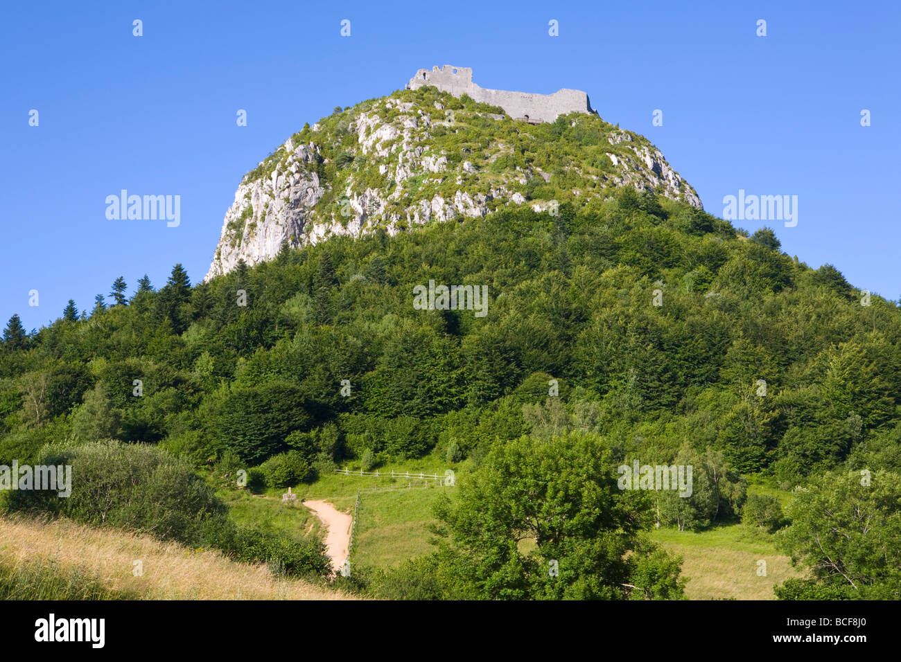 Montsegur, Ariege, Midi-Pyrenees, France Stock Photo