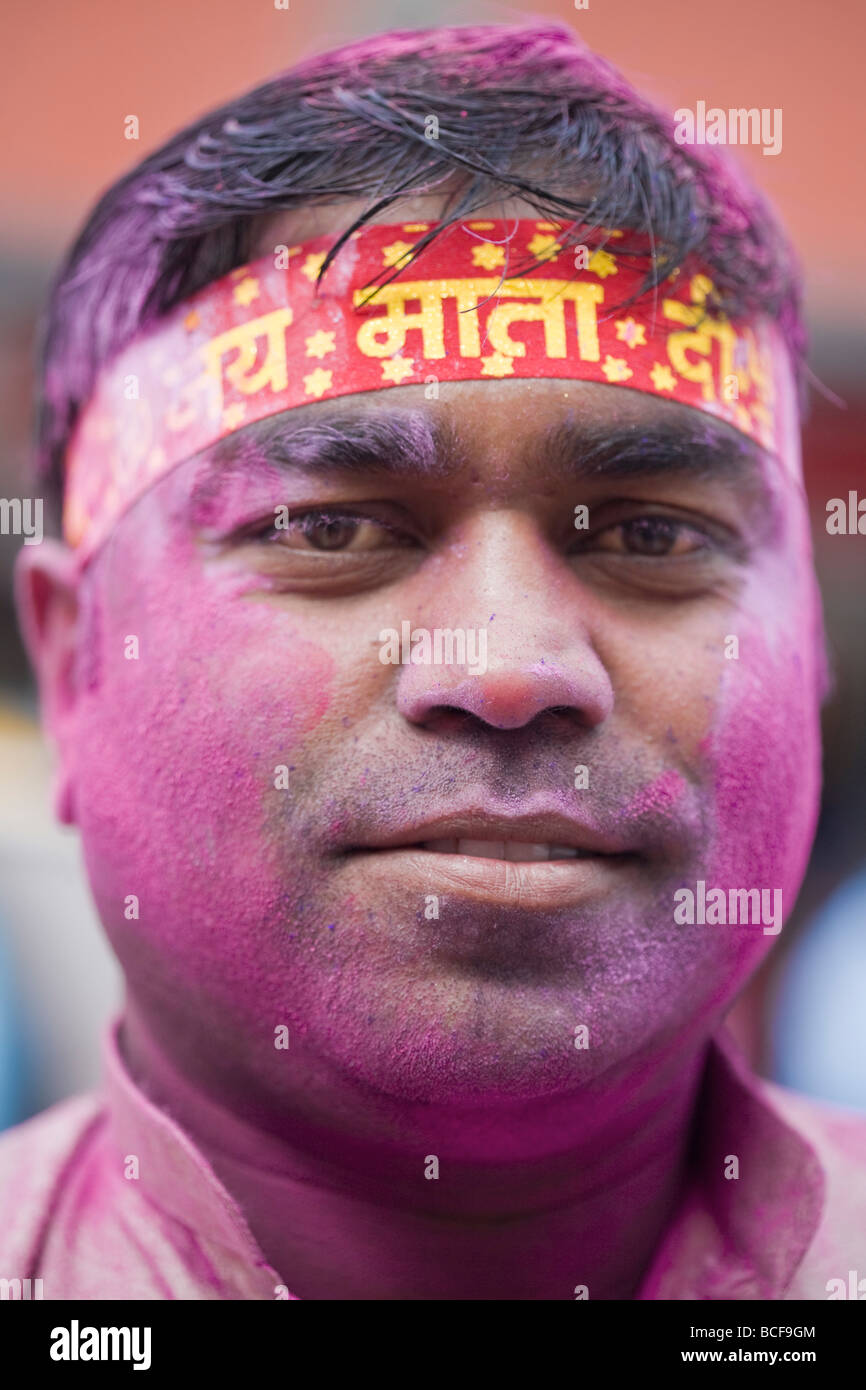 India, Sikkim, Gangtok, Celebrating Durga Festival Stock Photo