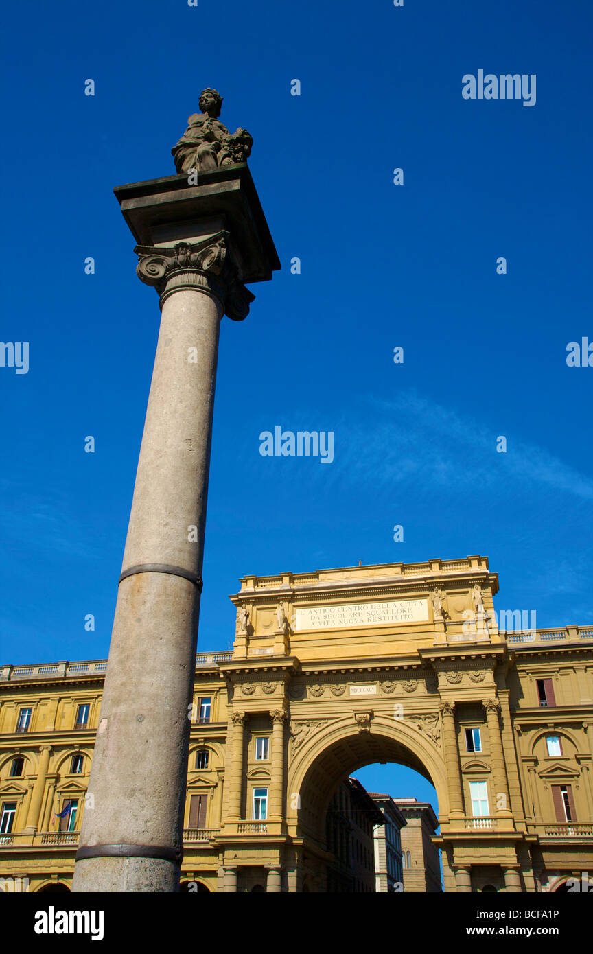 Piazza della Repubblica, Florence, Italy Stock Photo