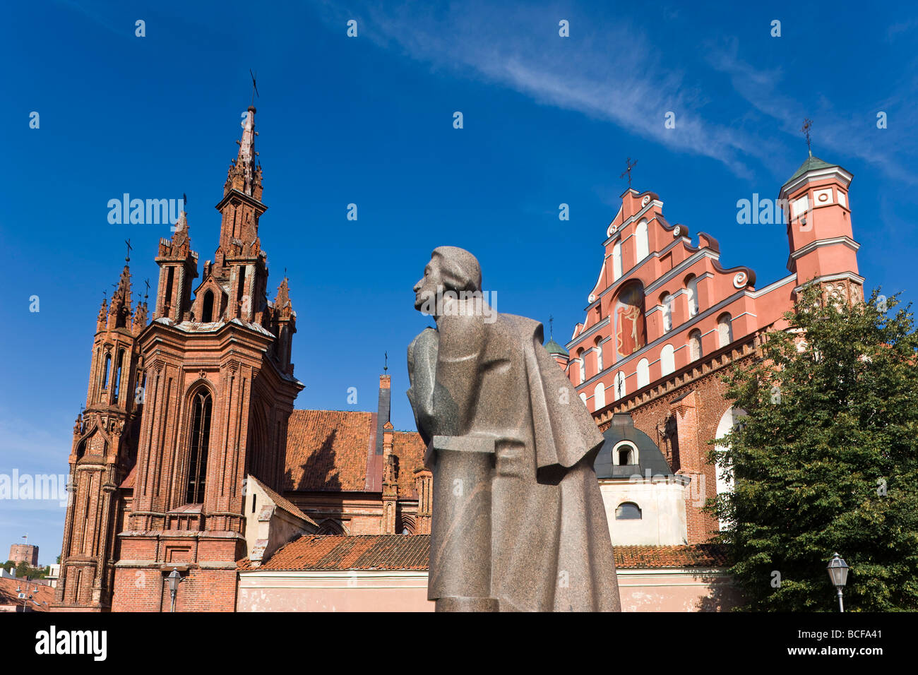 Lithuania, Vilnius, St. Anne's Church and St. Francis and Bernardine Church Stock Photo