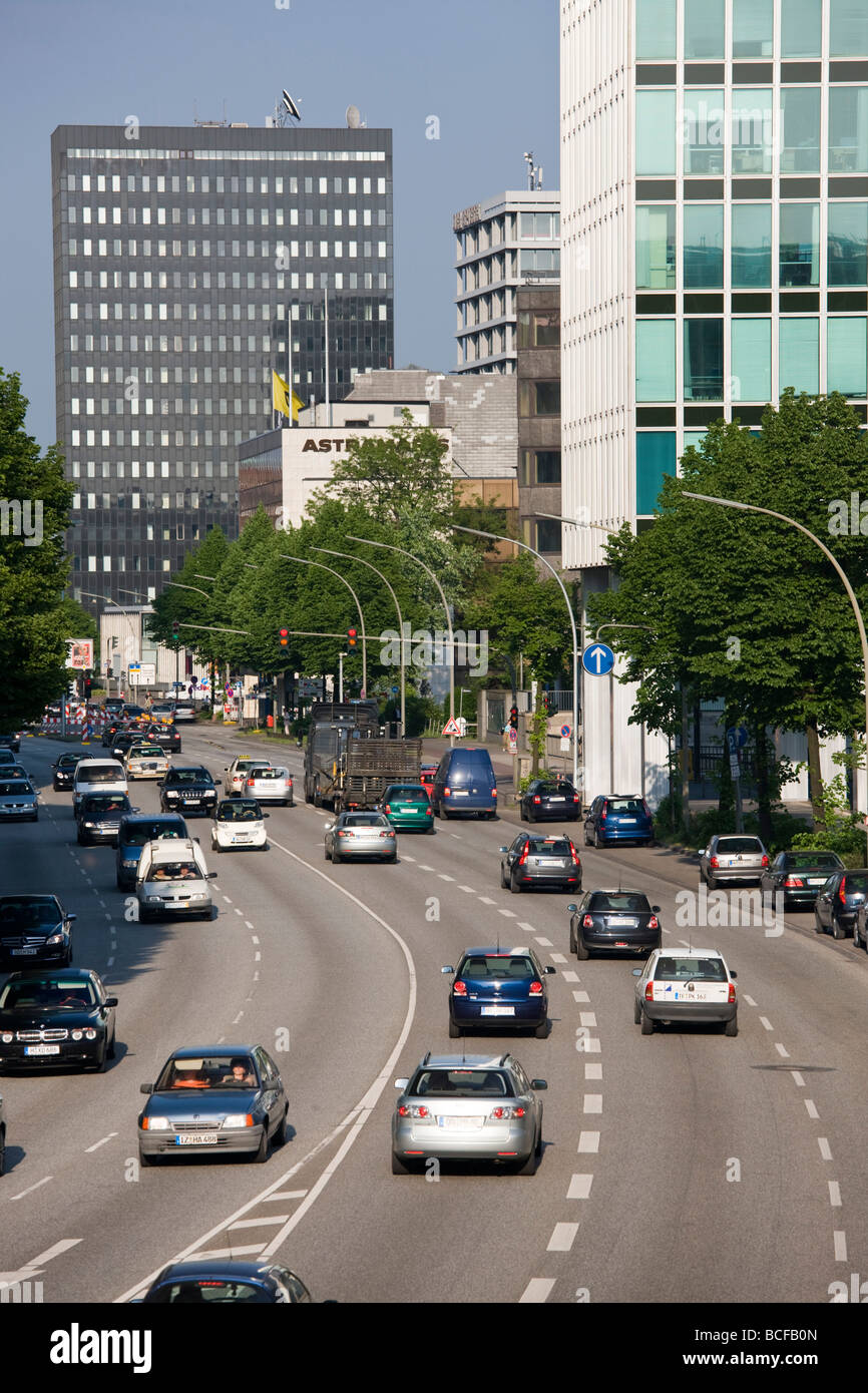 Germany, State of Hamburg, Hamburg, WillyBrandt Strasse Stock Photo Alamy