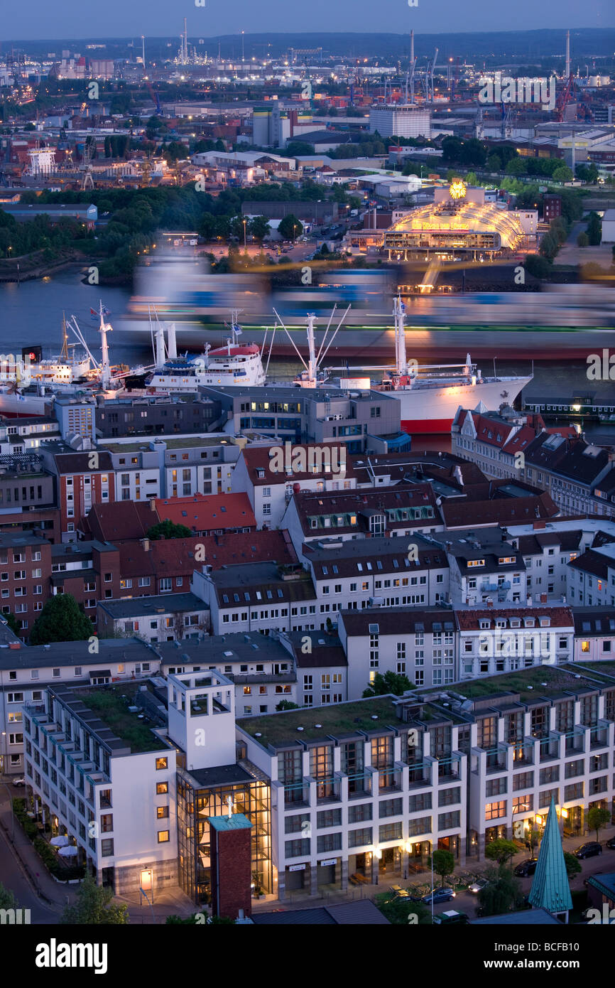 Germany, State of Hamburg, Hamburg, Elbe River Port Stock Photo