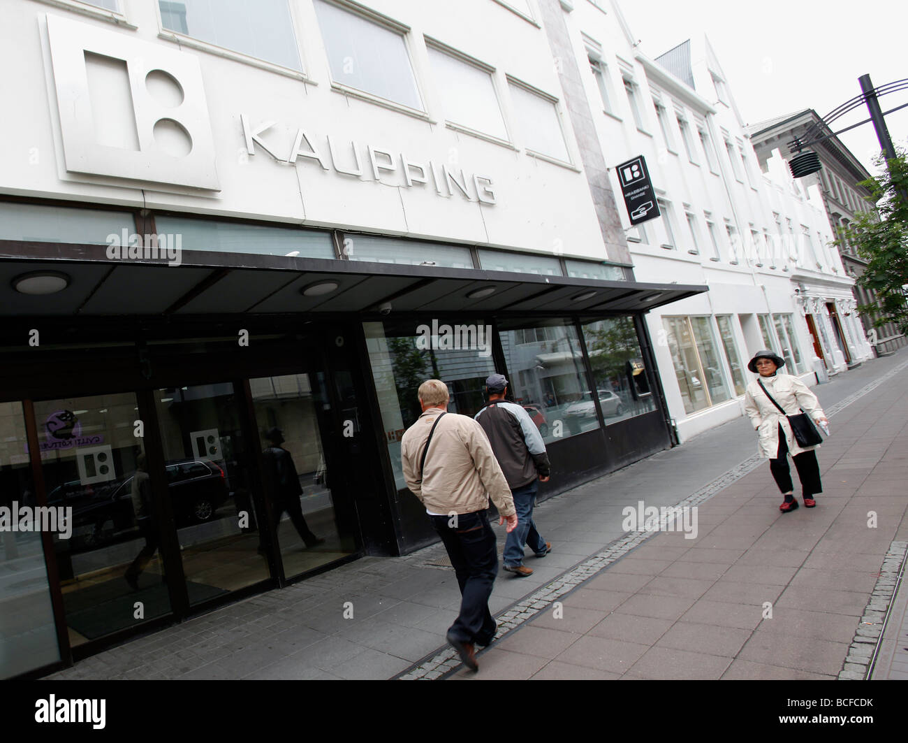 A branch of Kaupþing Bank, Reykjavík, Iceland Stock Photo