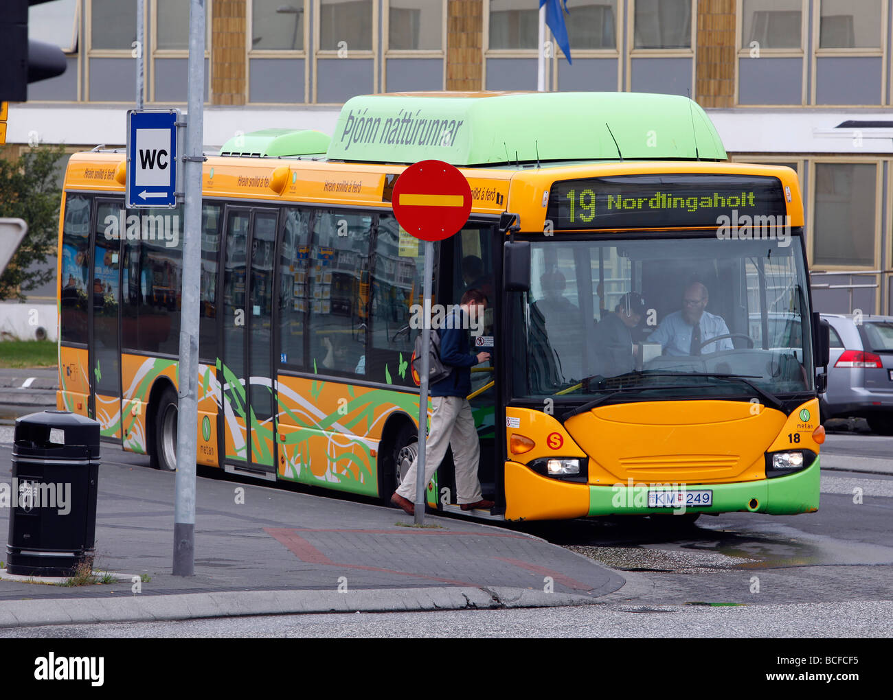 City bus, Reykjavík, Iceland Stock Photo