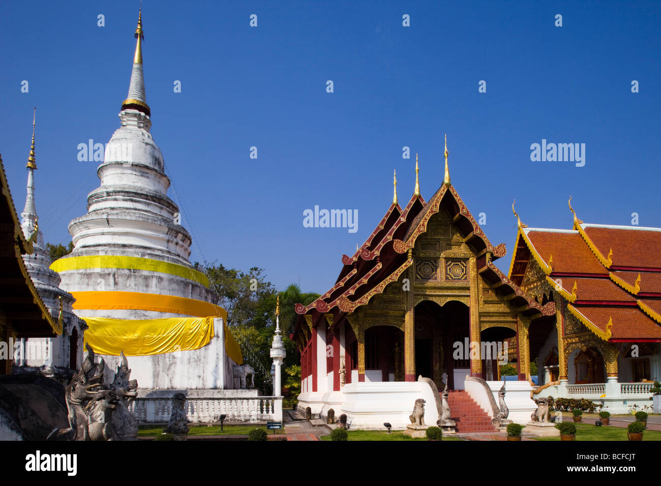 Thailand, Chiang Mai, Wat Phra Singh Stock Photo