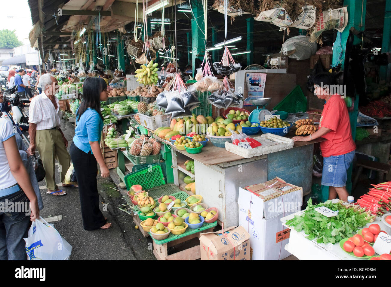 Saturday Market, Kuching, Sarawak, Malaysian Borneo, Malaysia Stock Photo