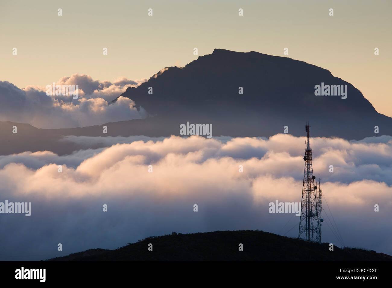 Reunion Island, Bourg Murat, PlainedesCafres, landscape towards the