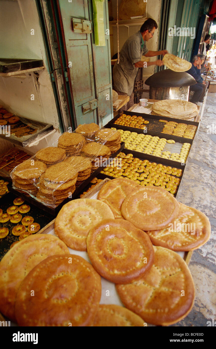 Israel, Jerusalem, Old City, Local Bakery Stock Photo Alamy